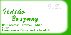 ildiko bosznay business card